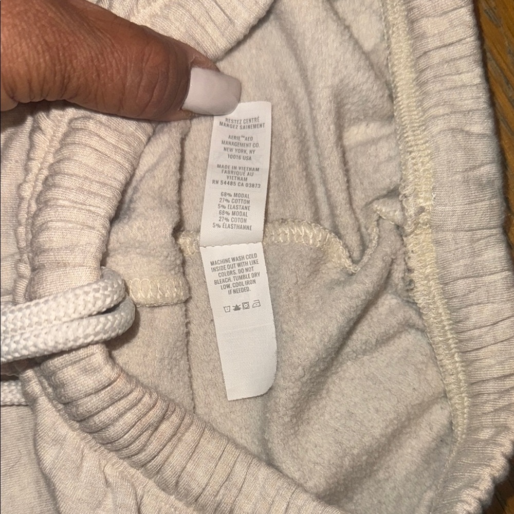 Aerie Cream Flare Wide Leg Pants - Picture 3 of 5